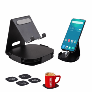 METAL MOBILE  STAND WITH 4 COASTERS